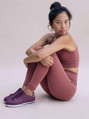 girlfriend collective FLOAT leggings fig pink